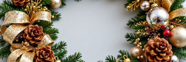 Szyszki, Dekoracja, Bombki, Grafika AI, Wieniec, Boże Narodzenie