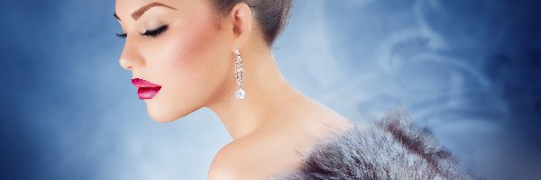 Makijaż, Kolczyk, Kobieta