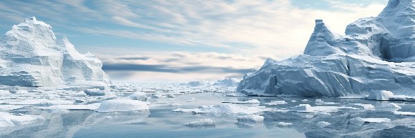 Kry, Góry lodowe, Morze