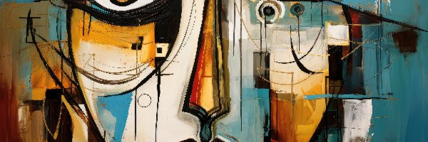 Reprodukcja, AI, Kubizm, Twarz