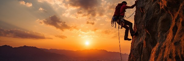 Zachód słońca, Wspinaczka, Góry