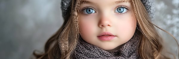 Czapka, Szalik, Wełniana, Dziewczynka