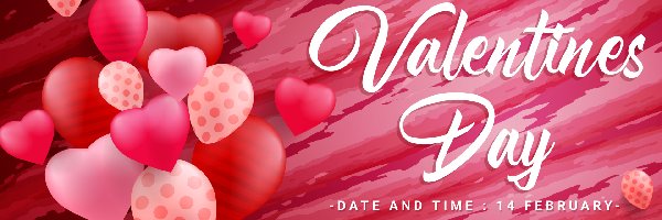 Walentynki, Napis, Serca, Grafika