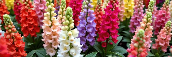 Rozkwitnięte, Kwiaty, Różnokolorowe