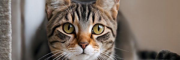 Żółte, Zbliżenie, Oczy, Kot