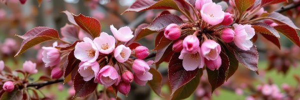 Kwiaty, Jabłoń, Gałązka, Grafika AI, Drzewo owocowe