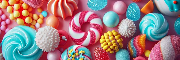Słodycze, Grafika AI, Cukierki, Kolorowe