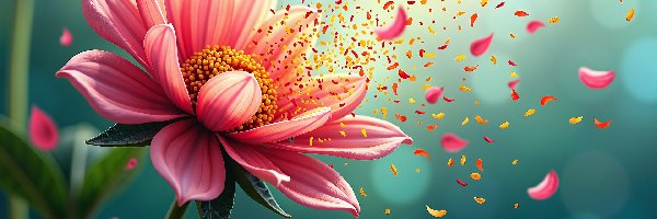 Kwiat, AI, Płatki, Różowy