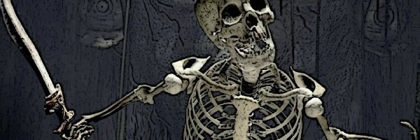 szkielet z szablą, Halloween