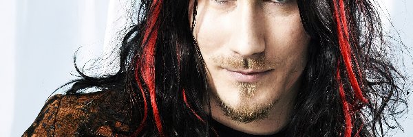 twarz, broda, czerwone włosy , Nightwish