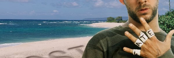woda, plaża, Dominic Monaghan