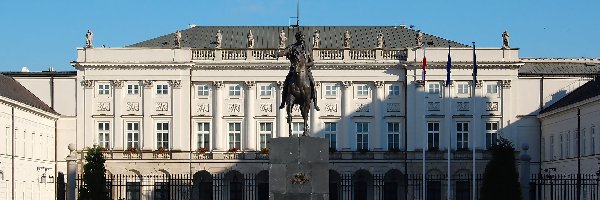 Warszawa, Pomnik księcia Józefa Poniatowskiego, Pałac Prezydencki, Polska