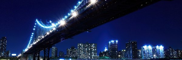 Most, Oświetlony, Nowy Jork
