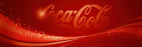 Logo, Cola, Coca, Tło, Czerwone