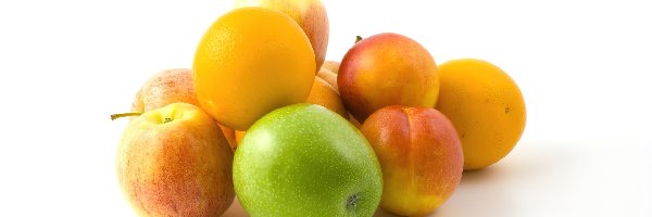 Kompozycja, Pomarańcza, Jabłka, Owoce