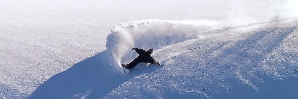 deska, śnieg, snowboardzista, Snowbording