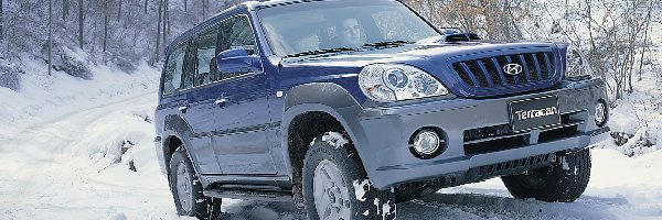 Zima, Hyundai Terracan, Niebieski