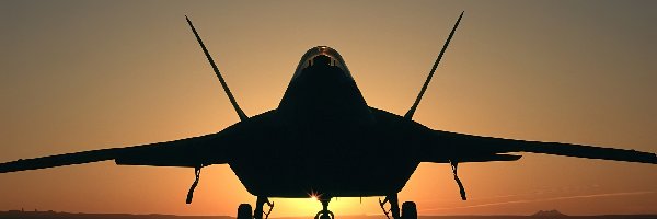 Zachód słońca, F-22 Raptor