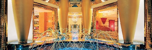 Hotel, Dubai, Arab, Hol, Fontanna