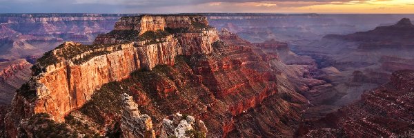 Skały, Zachód Słońca, Grand Canyon
