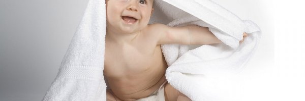 Ręcznik, Dziecko, Roześmiane