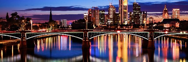 Frankfurt, Most, Niemcy, Odbicie, Miasto