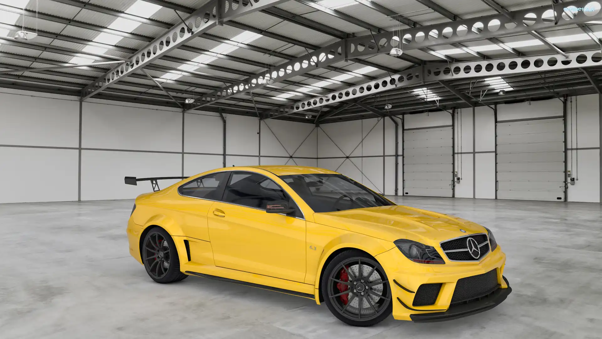 AMG Coupe, Mercedes Benz C63, Żółty