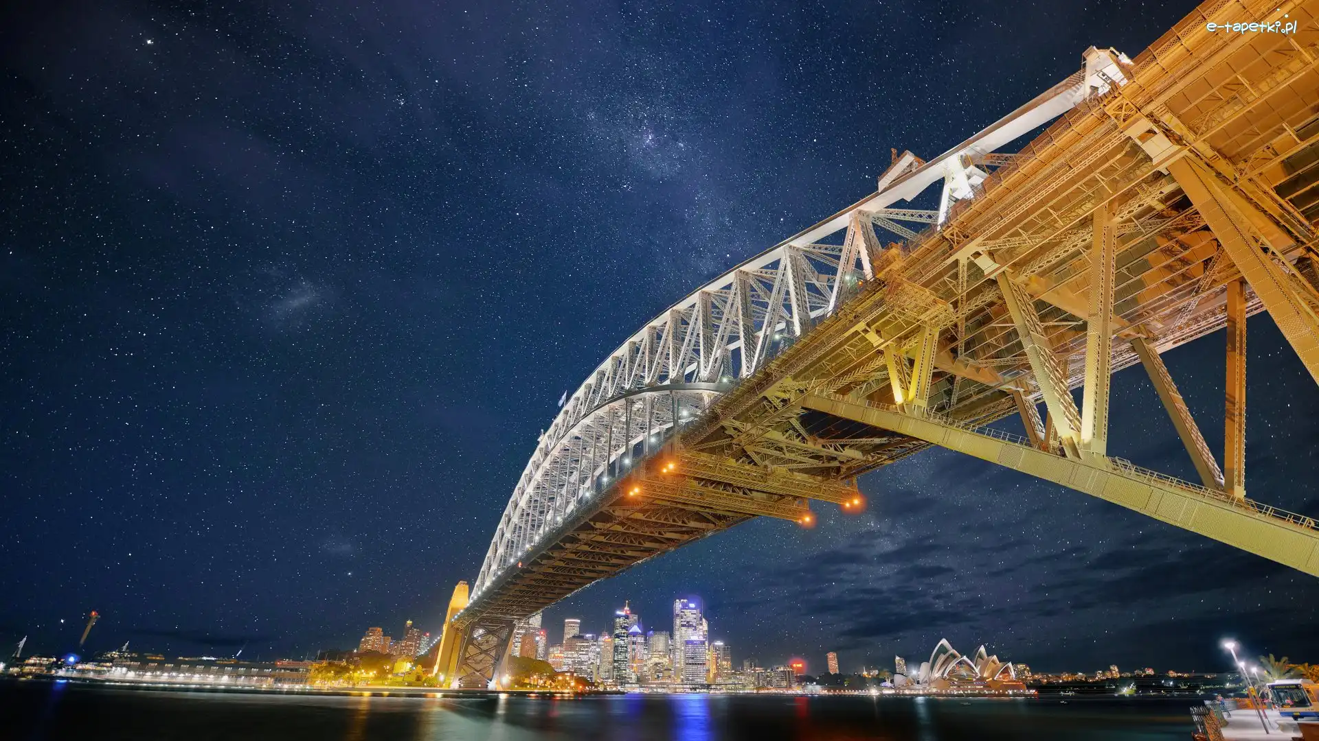 Niebo, Most, Sydney Harbour Bridge, Gwiazdy, Sydney, Australia