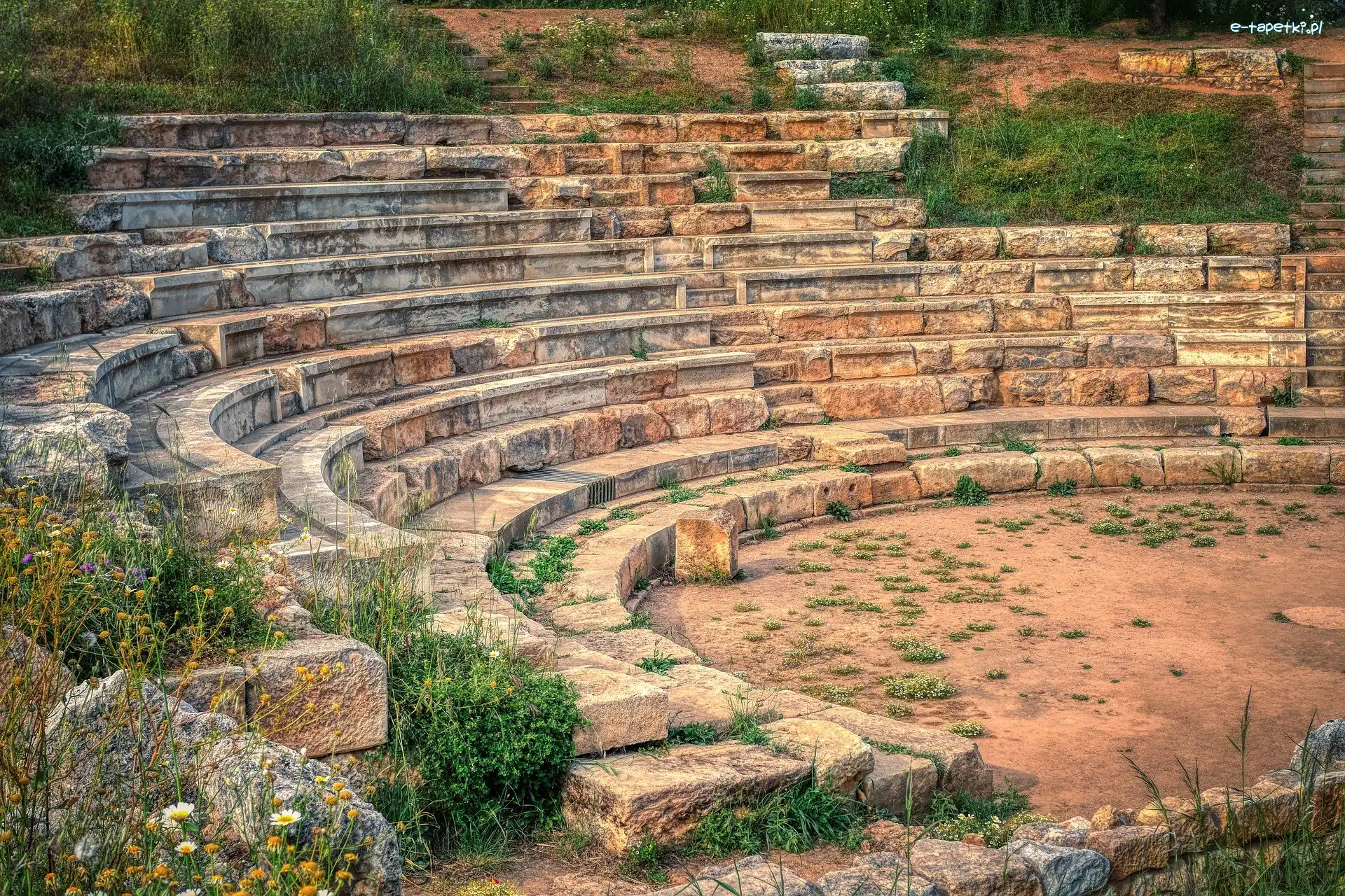 Kreta, Kamienie, Ruiny, Grecja, Ancient Theater of Aptera, Amfiteatr