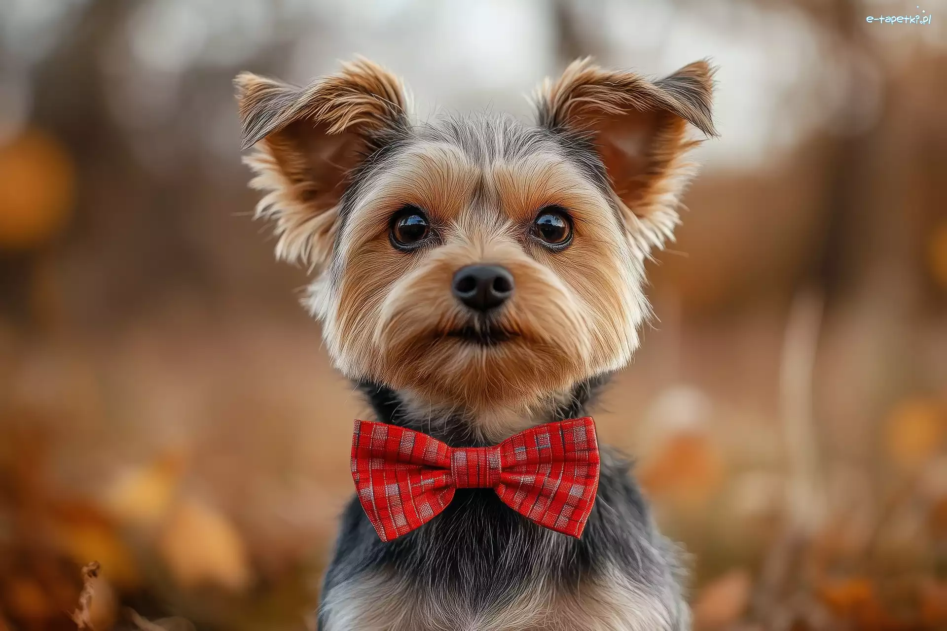Pies, Muszka, Czerwona, Yorkshire terrier