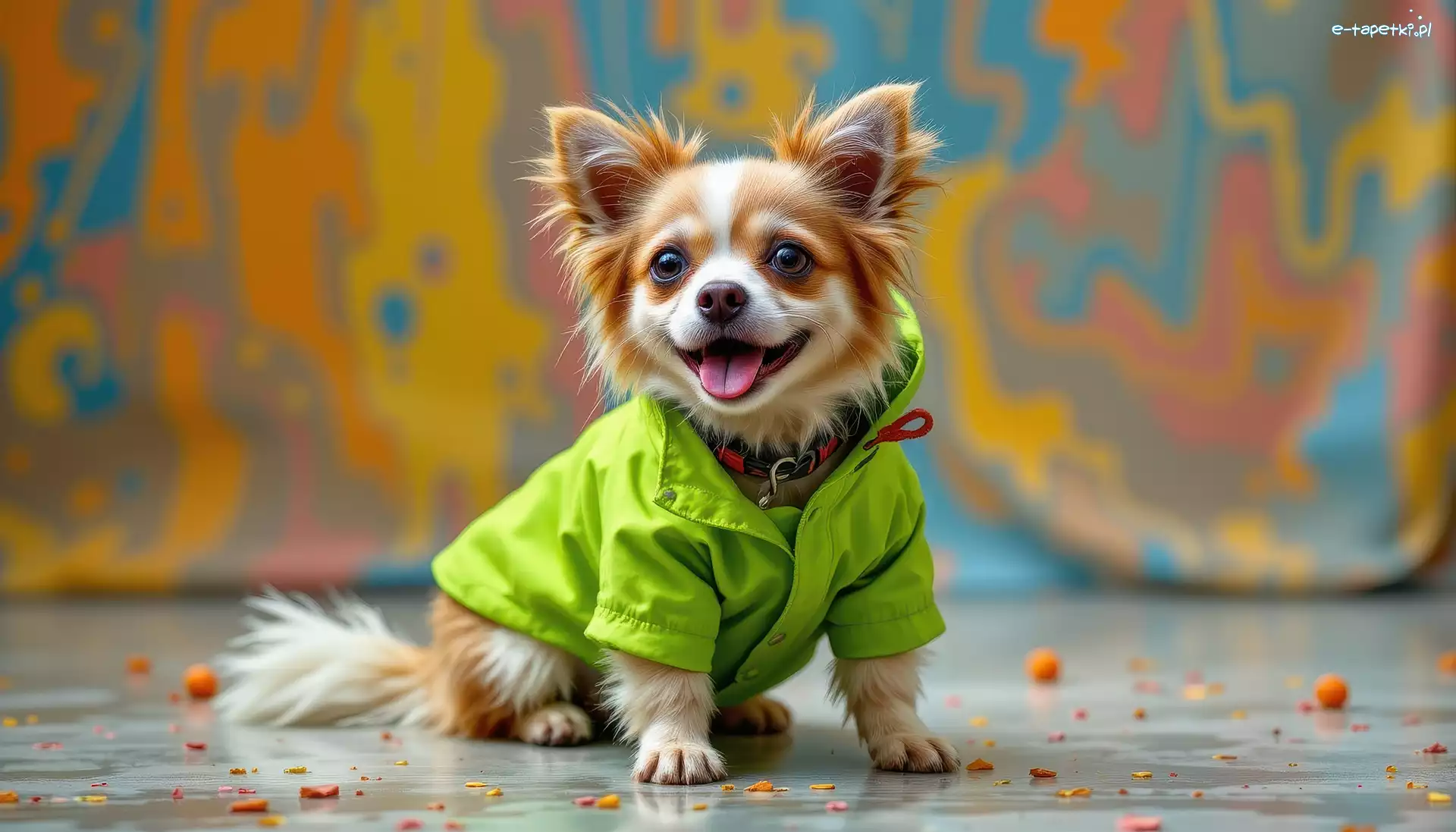Chihuahua, Język, Pies, Grafika, Kurtka
