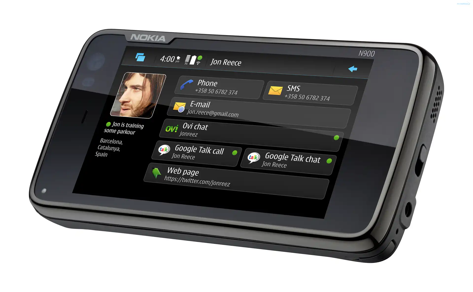 Czarny, Ekran, Nokia N900