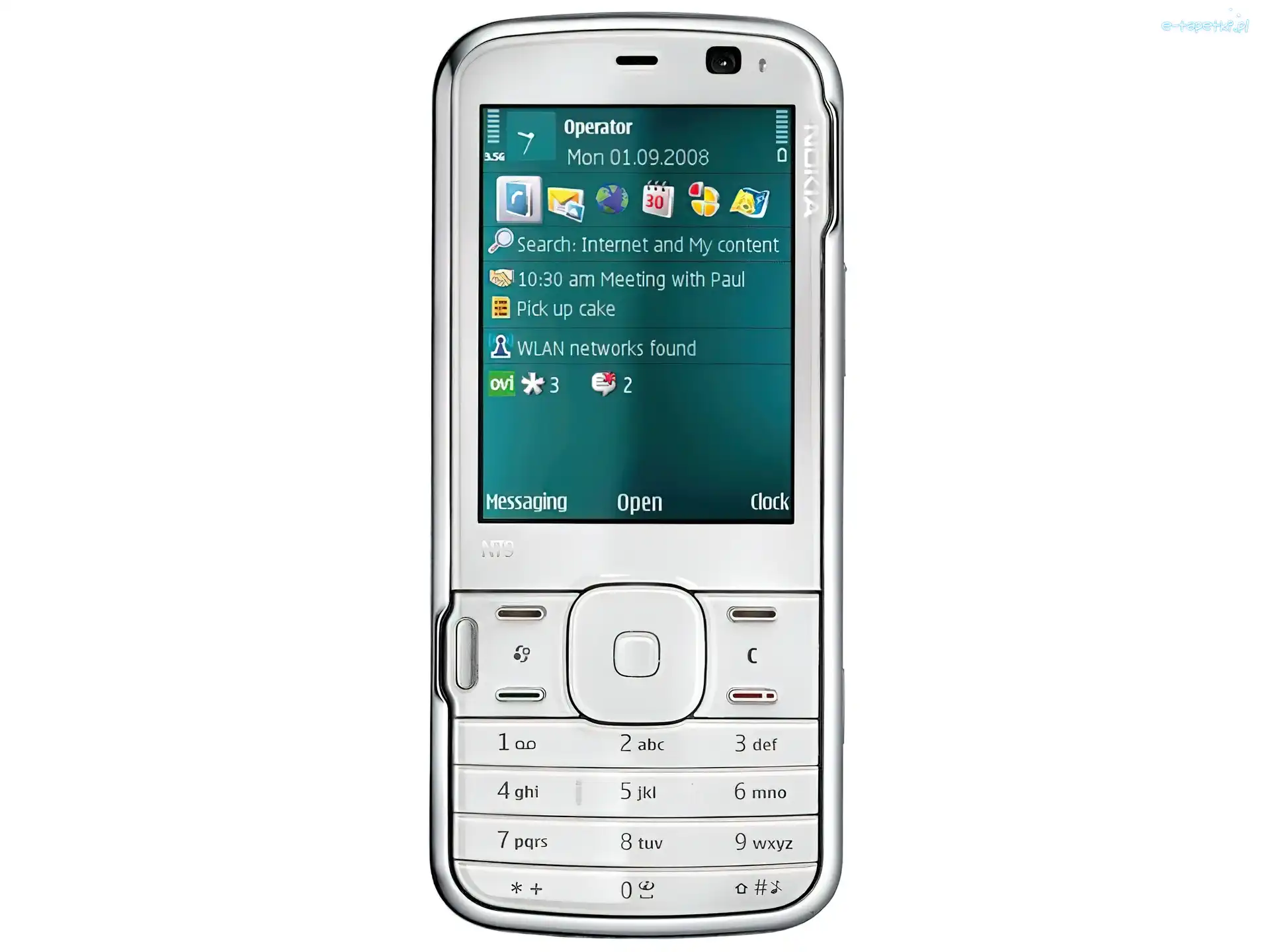 Srebrna, Ekran, 3.5G, Nokia N79