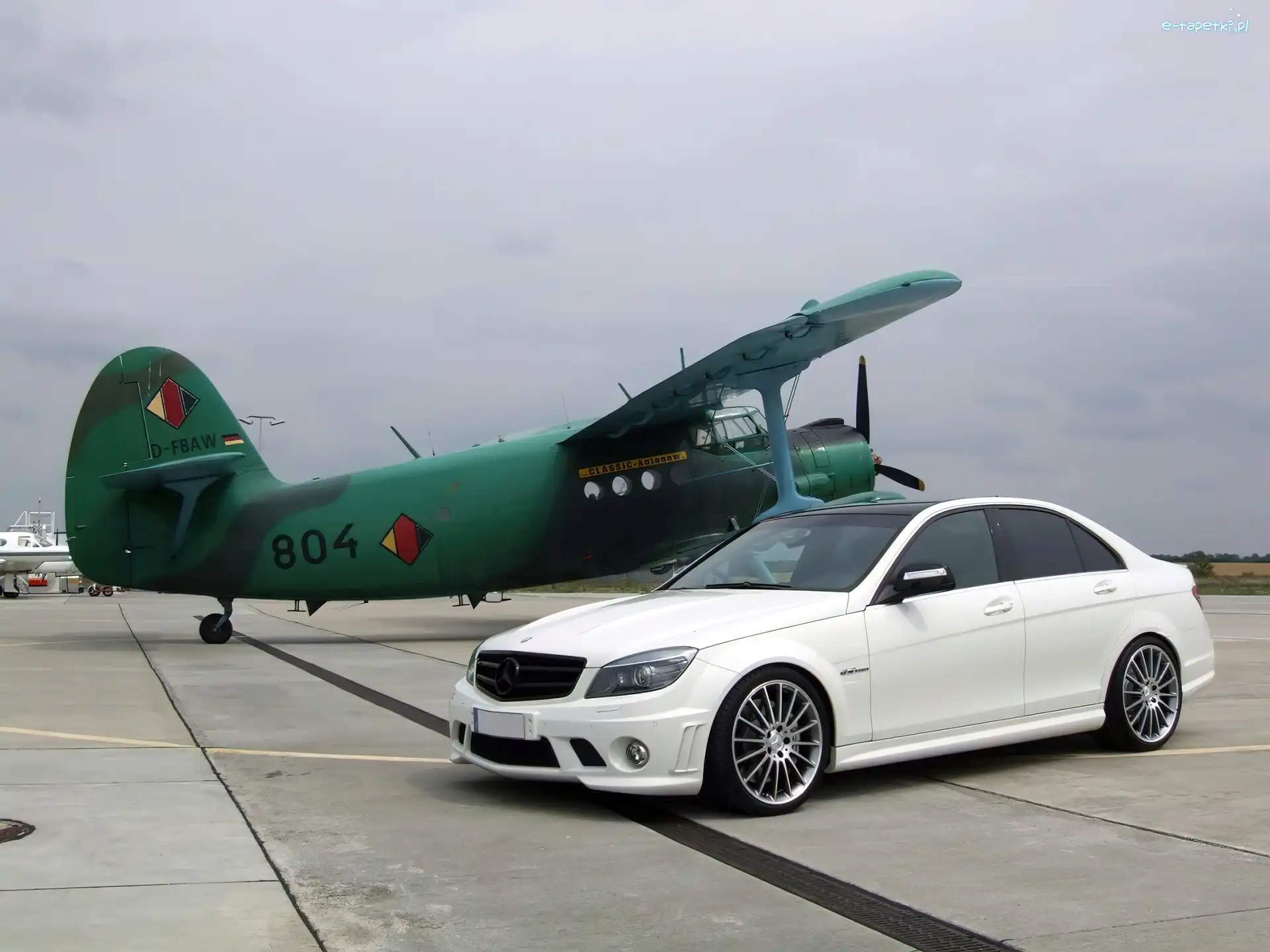 Mercedes, Lotnisko, AMG, W204, Samolot