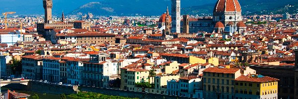 Włochy, Miasta, Panorama, Florencja