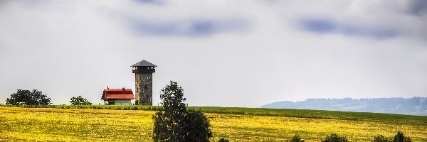 Karkonosze, Góry, Pola, Czechy, Strażnica, Wieża