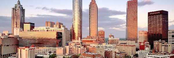 Atlanta, Świt, Panorama, Miasta
