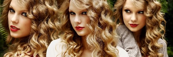 Taylor Swift, Kręcone, Długie, Włosy, Blond