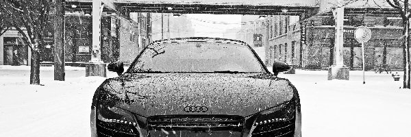 Śnieg, Zima, Audi R8