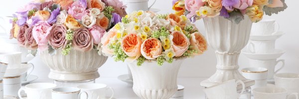 Porcelana, Kwiatów, Bukiety