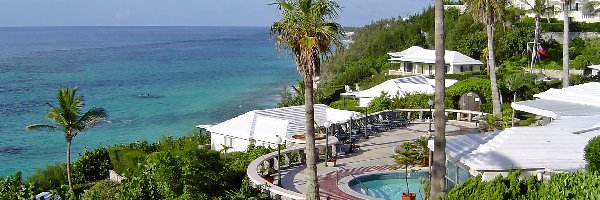Bermudy, Wybrzeże, Morze, Hotelowy, Kompleks