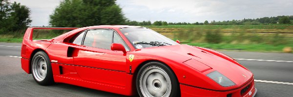 Czerwony, Samochód, Ferrari F40