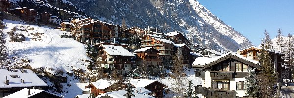 Góry, Zermatt, Śnieg, Szwajcaria