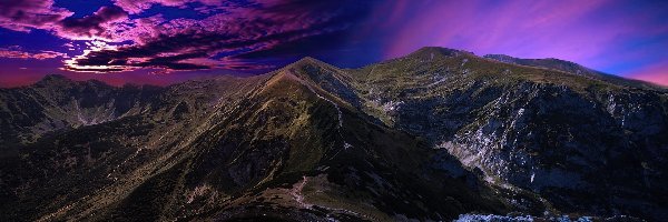 Tatry, Niebo, Góry, Skały, Chmury