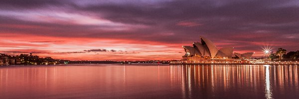 Sydney, Słońca, Zachód, Australia