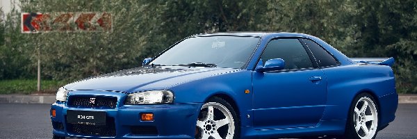 1999, Nissan Skyline R34 GTR, Niebieski