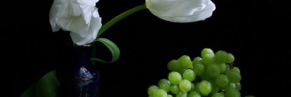 Tulipany, Winogrona, Zielone, Białe