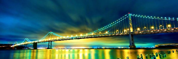 San Francisco, Most, Oświetlony