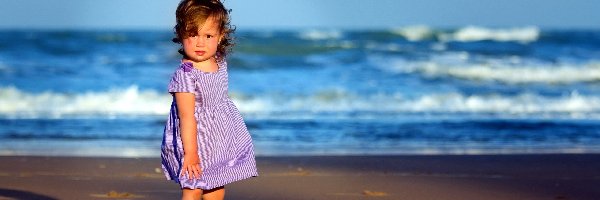 Plaża, Sukienka, Dziewczynka