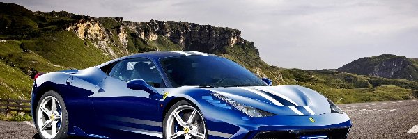 Ferrari 458, Droga, Italia, Skały, Góry